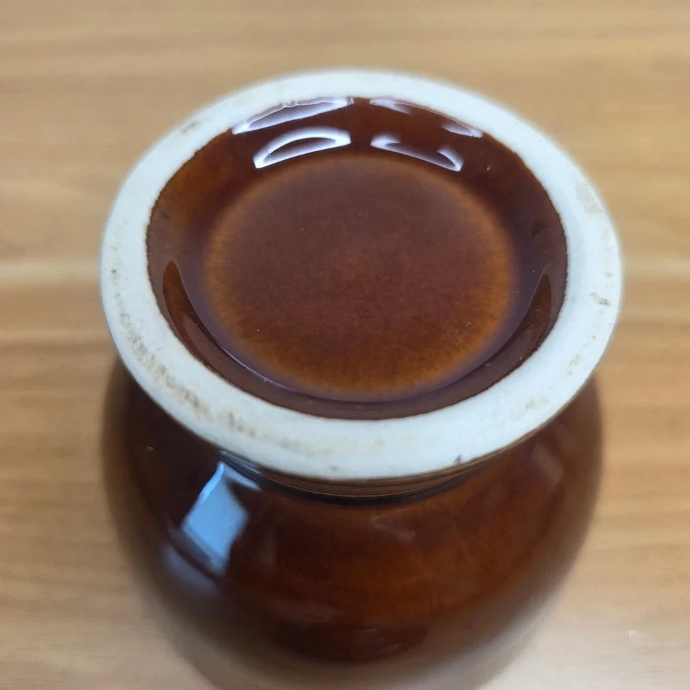 Vintage 1960s Fiesta Ironstone Sheffield Amberstone Glaze Sugar Bowl HTF